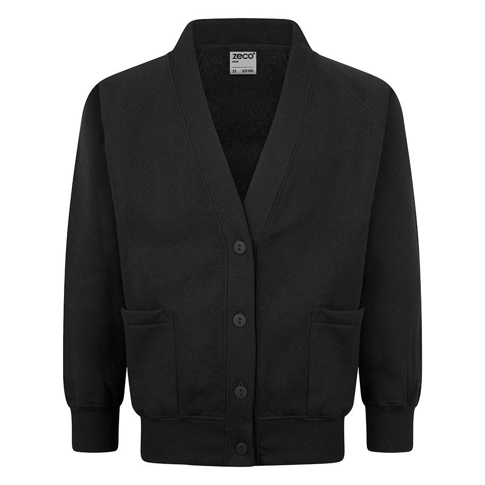 TSCS Black Sweatshirt Cardigan